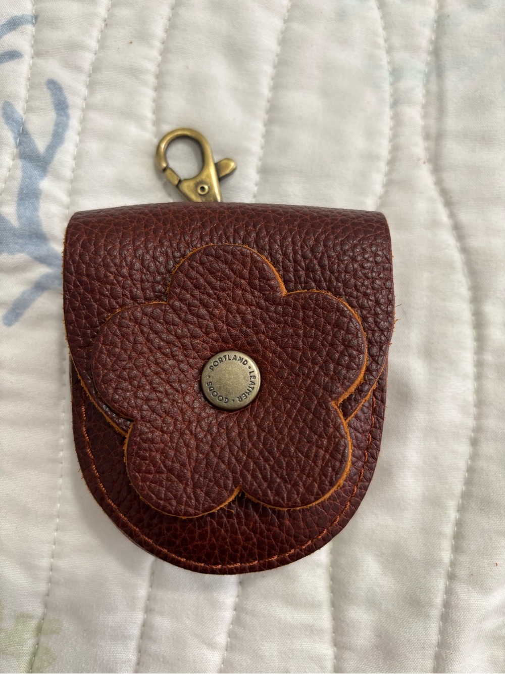 Portland Leather Petunia Pouch with clip in Nutmeg BNNU